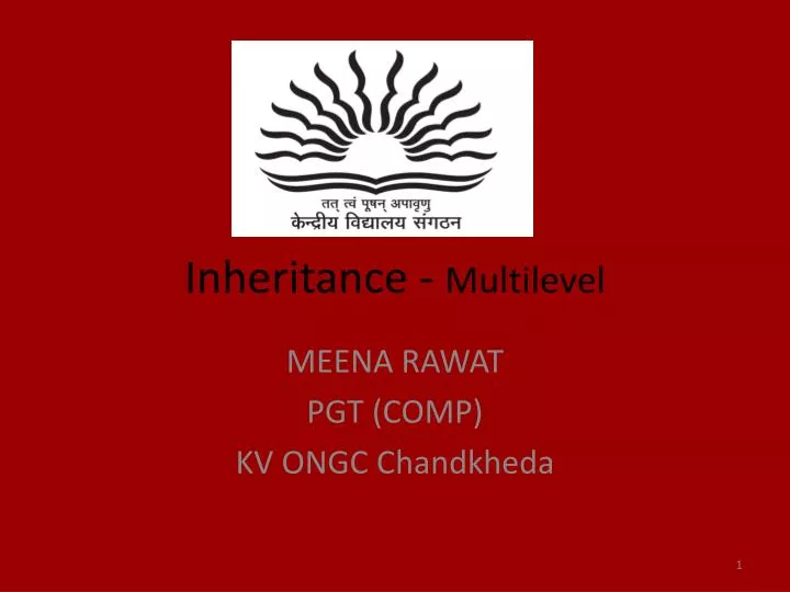 inheritance multilevel