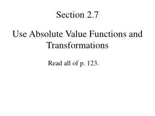 Section 2.7