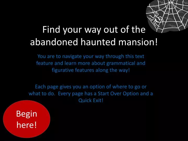find your way out of the abandoned haunted mansion