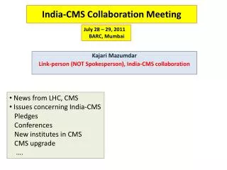 India-CMS Collaboration Meeting