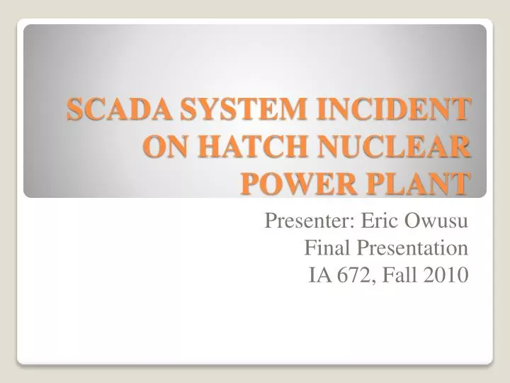 scada system incident on hatch nuclear power plant