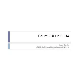 Shunt-LDO in FE- I4