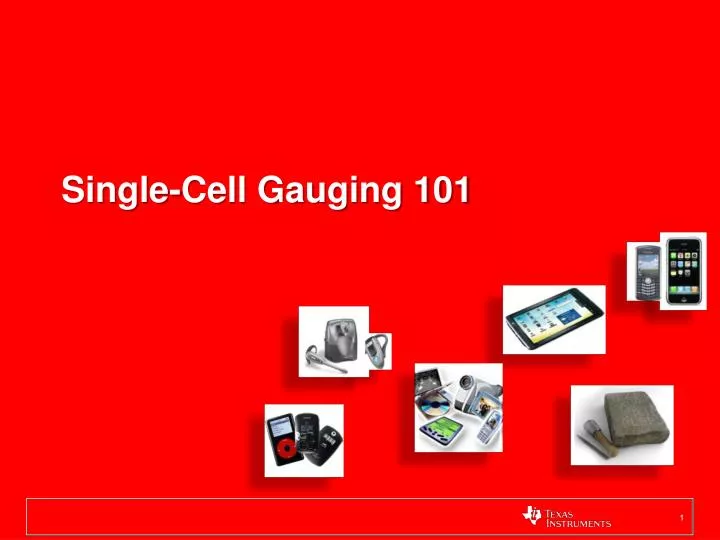 single cell gauging 101