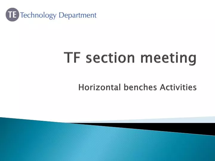 tf section meeting horizontal benches activities