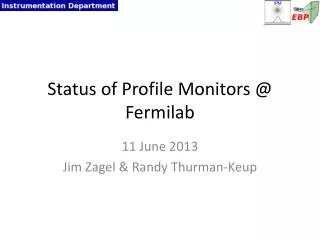 Status of Profile Monitors @ Fermilab