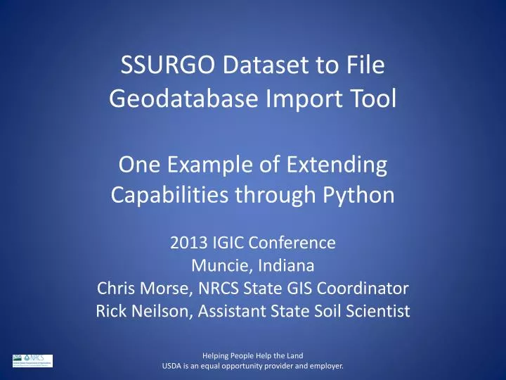 ssurgo dataset to file geodatabase import tool one example of extending capabilities through python