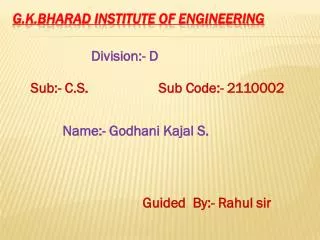 G.K.Bharad Institute Of Engineering