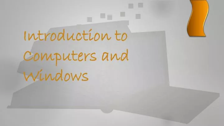 introduction to computers and windows