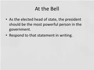 at the bell
