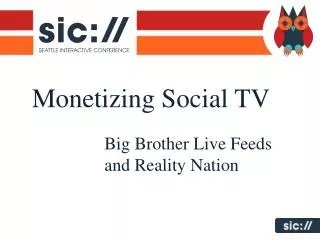 Monetizing Social TV