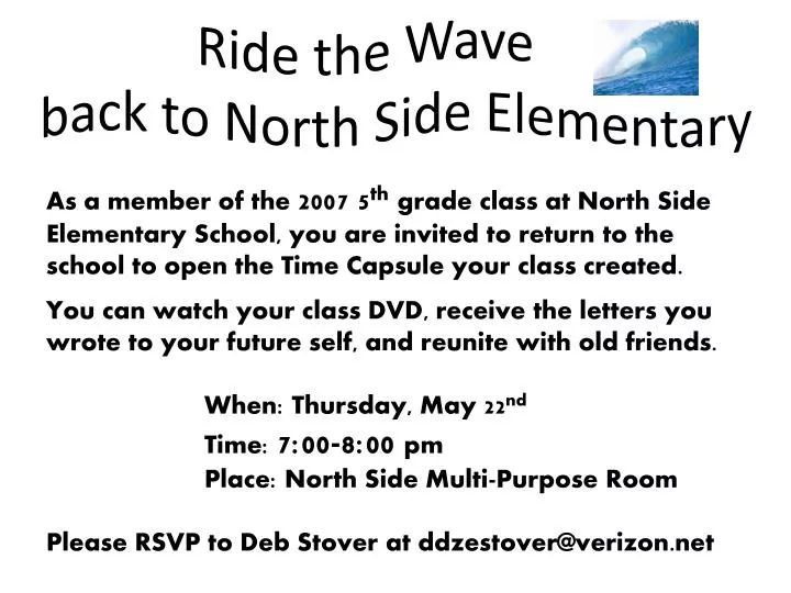 ride the wave back to north side elementary