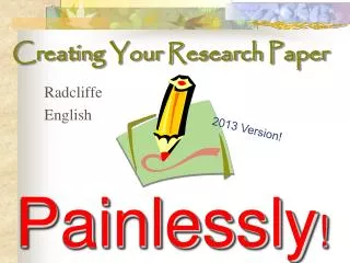 Creating Your Research Paper
