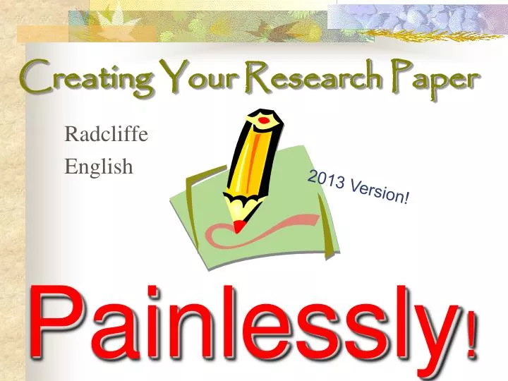 creating your research paper