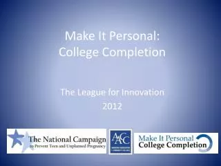 Make It Personal: College Completion