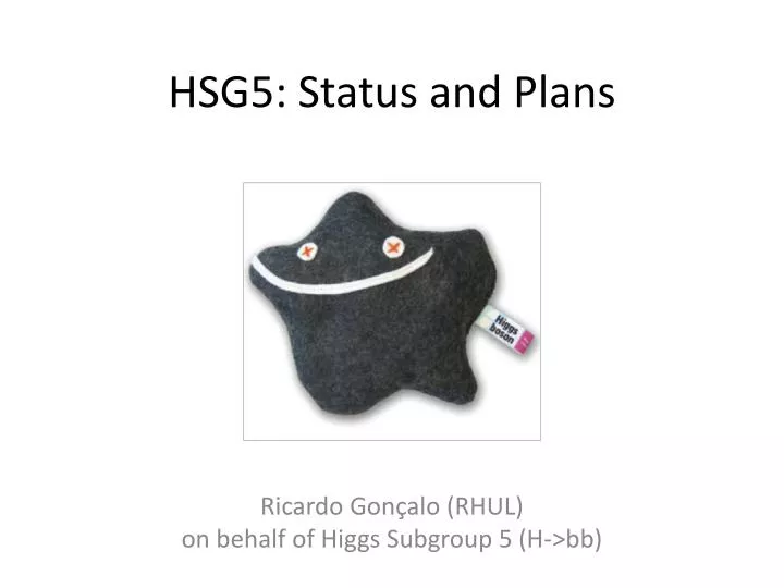 hsg5 status and plans