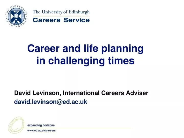 career and life planning in challenging times