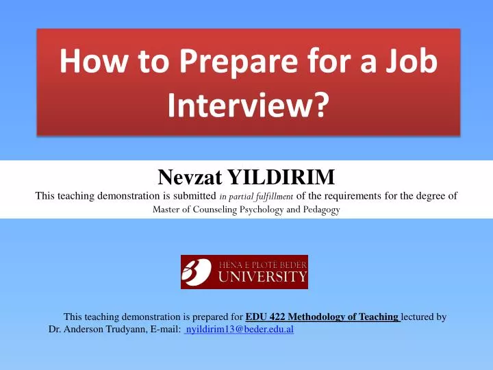 how to prepare for a job interview