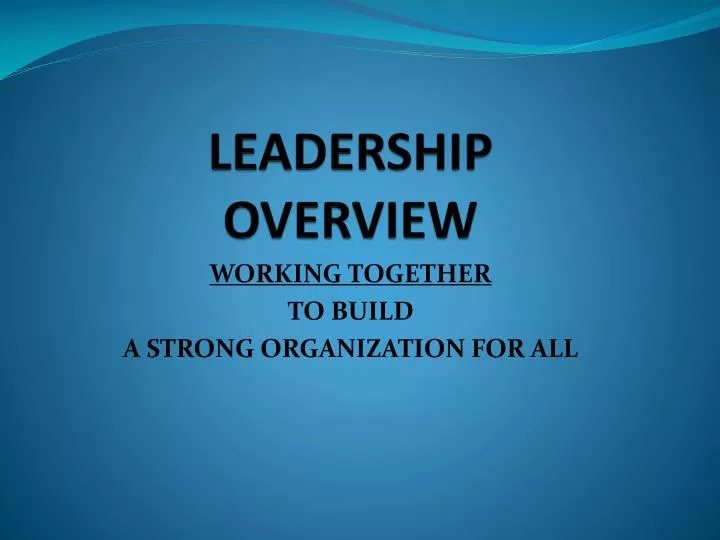 leadership overview