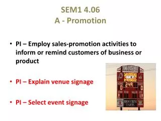 SEM1 4.06 A - Promotion
