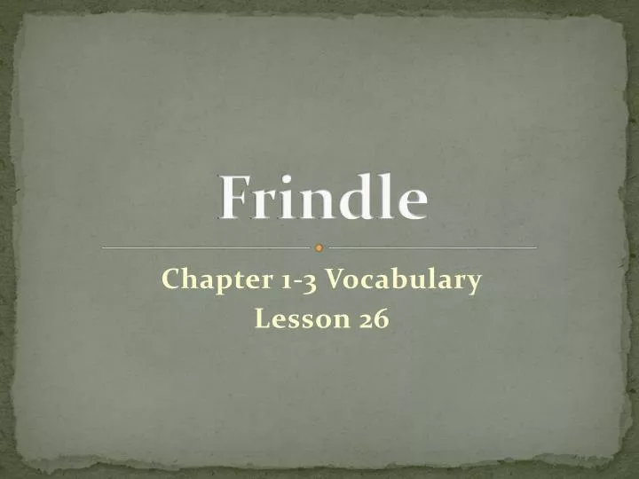 frindle