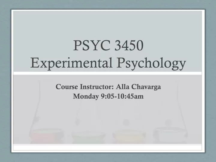 psyc 3450 experimental psychology