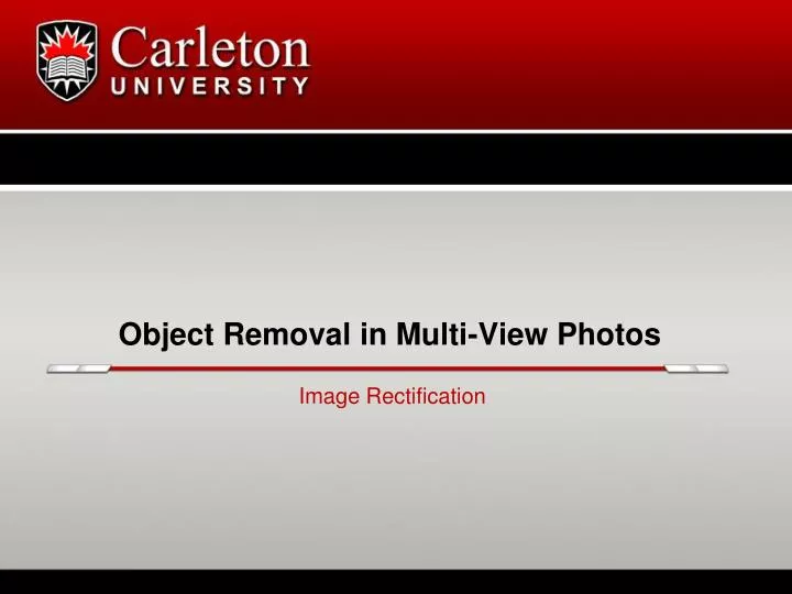 object removal in multi view photos