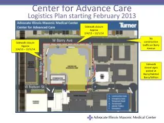 Center for Advance Care Logistics Plan s tarting February 2013