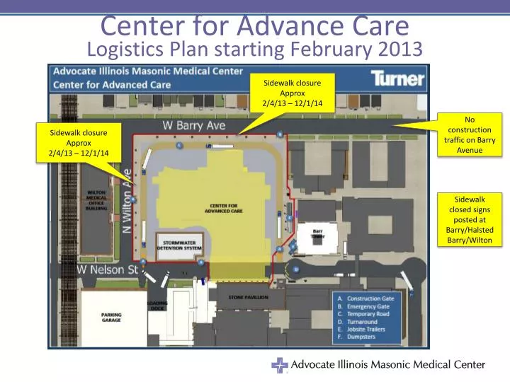 center for advance care logistics plan s tarting february 2013