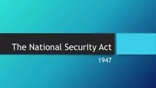 the national security act
