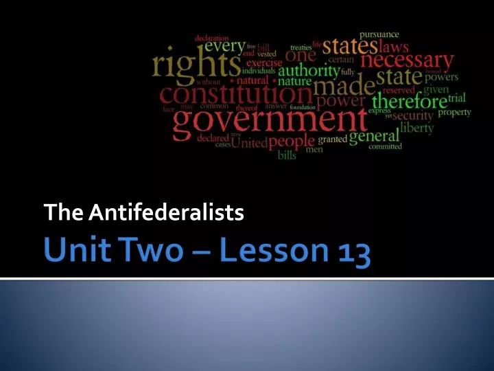 the antifederalists
