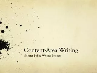 Content-Area Writing