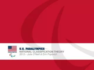 NATIONAL CLASSIFICATION THEORY