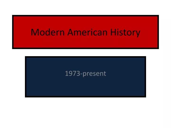 modern american history
