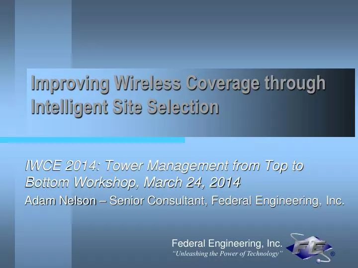 improving wireless coverage through intelligent site selection