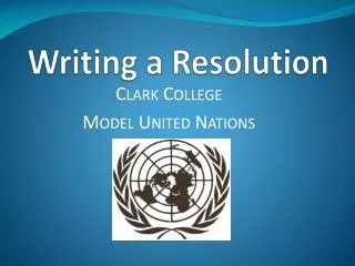 Writing a Resolution