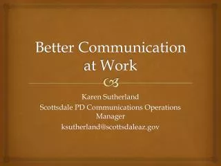 Better Communication at Work