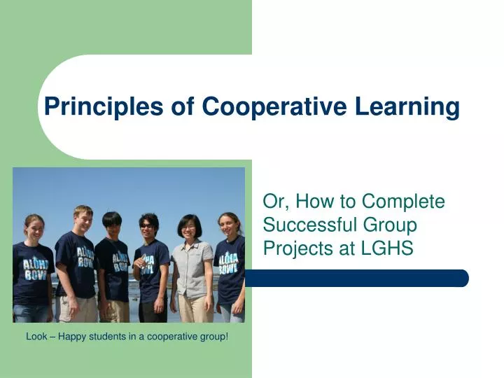 principles of cooperative learning