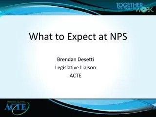 What to Expect at NPS