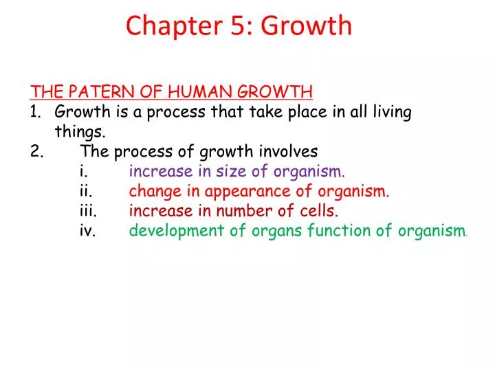 chapter 5 growth