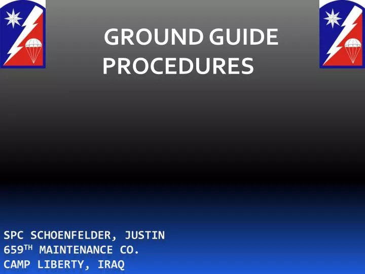 ground guide procedures