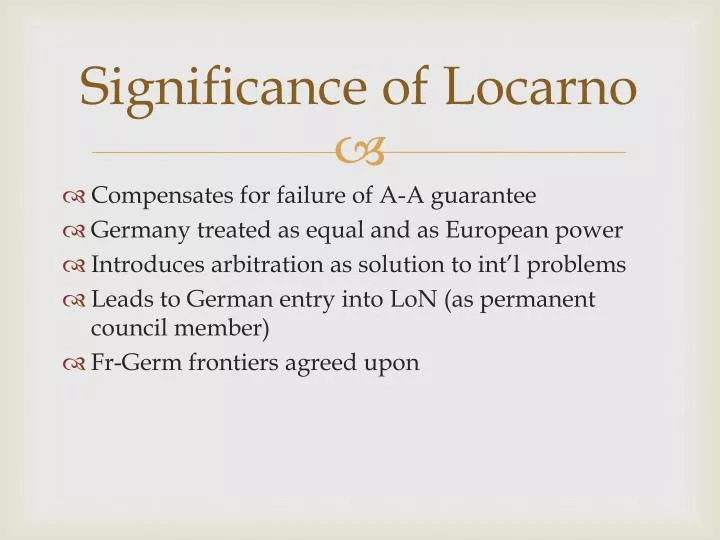 significance of locarno