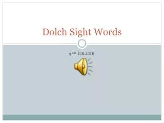 dolch sight words