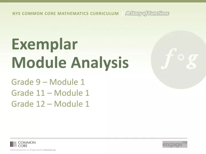 exemplar module analysis