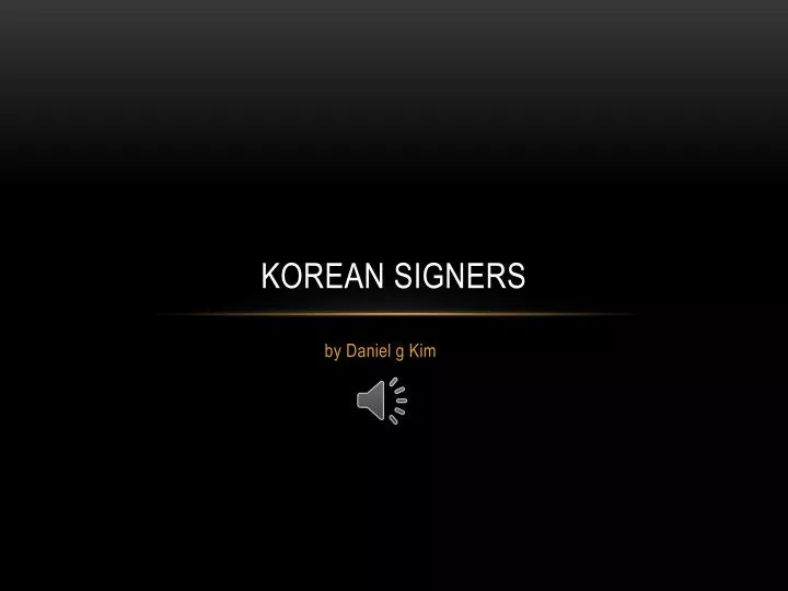 korean signers