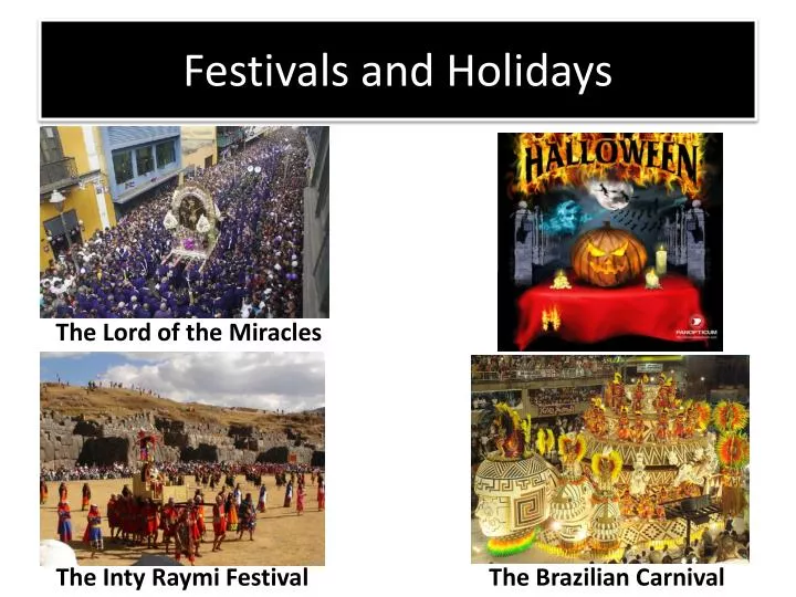 festivals and holidays