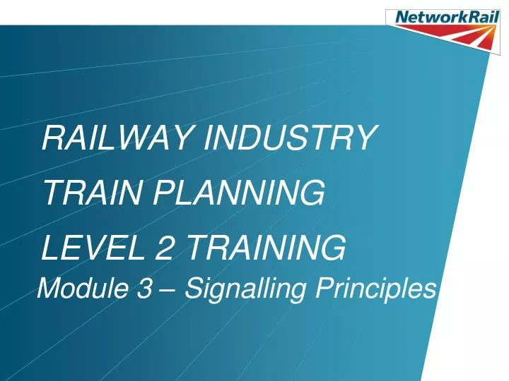railway industry train planning level 2 training