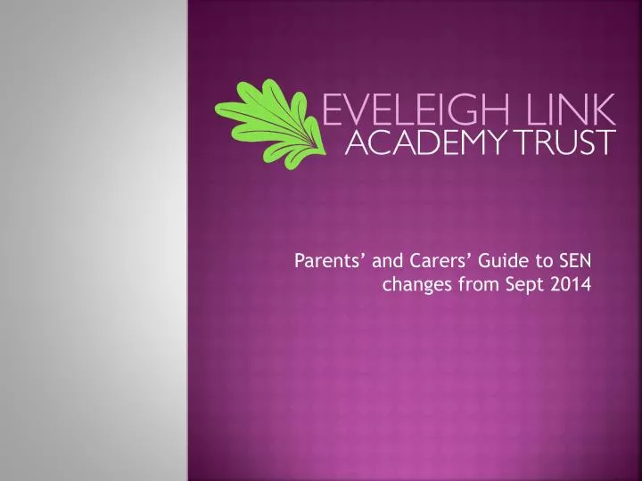 parents and carers guide to sen changes from sept 2014
