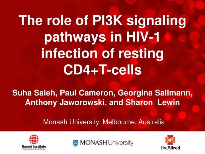 the role of pi3k signaling pathways in hiv 1 infection of resting cd4 t cells