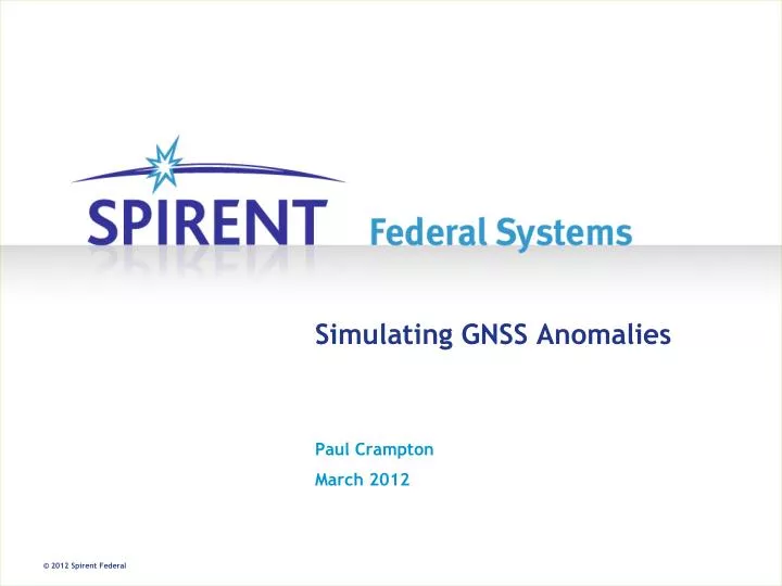 simulating gnss anomalies