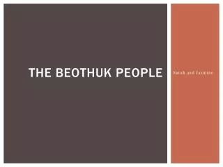The Beothuk people